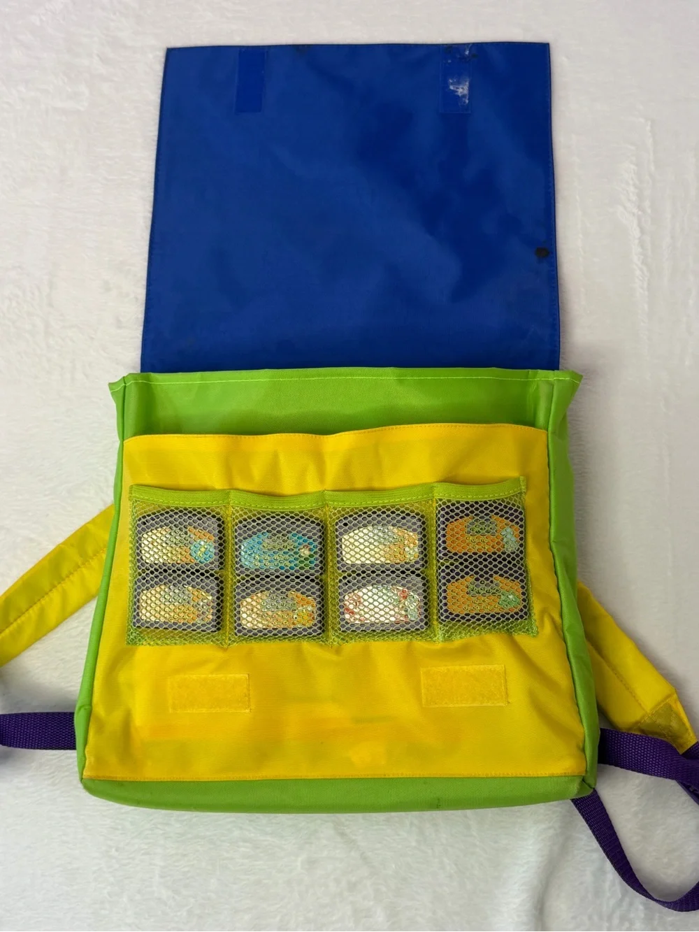 Leapfrog LeapPad Learning Game System Console Model 57-000-01 w/backpack TESTED